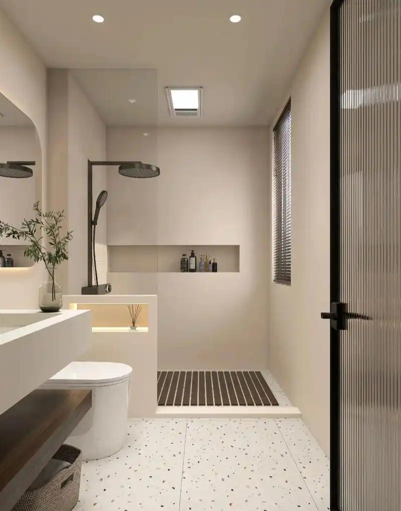 Nhiều gia đ&igrave;nh bỏ v&aacute;ch tắm k&iacute;nh: 5 giải ph&aacute;p thay thế gi&uacute;p ph&ograve;ng tắm gọn hơn, đỡ phải lau dọn mỗi ng&agrave;y - Ảnh 5.