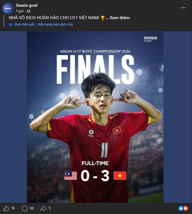 Truyền th&ocirc;ng Đ&ocirc;ng Nam &Aacute; đ&aacute;nh gi&aacute; cao sức mạnh của U17 Việt Nam - Ảnh 2.