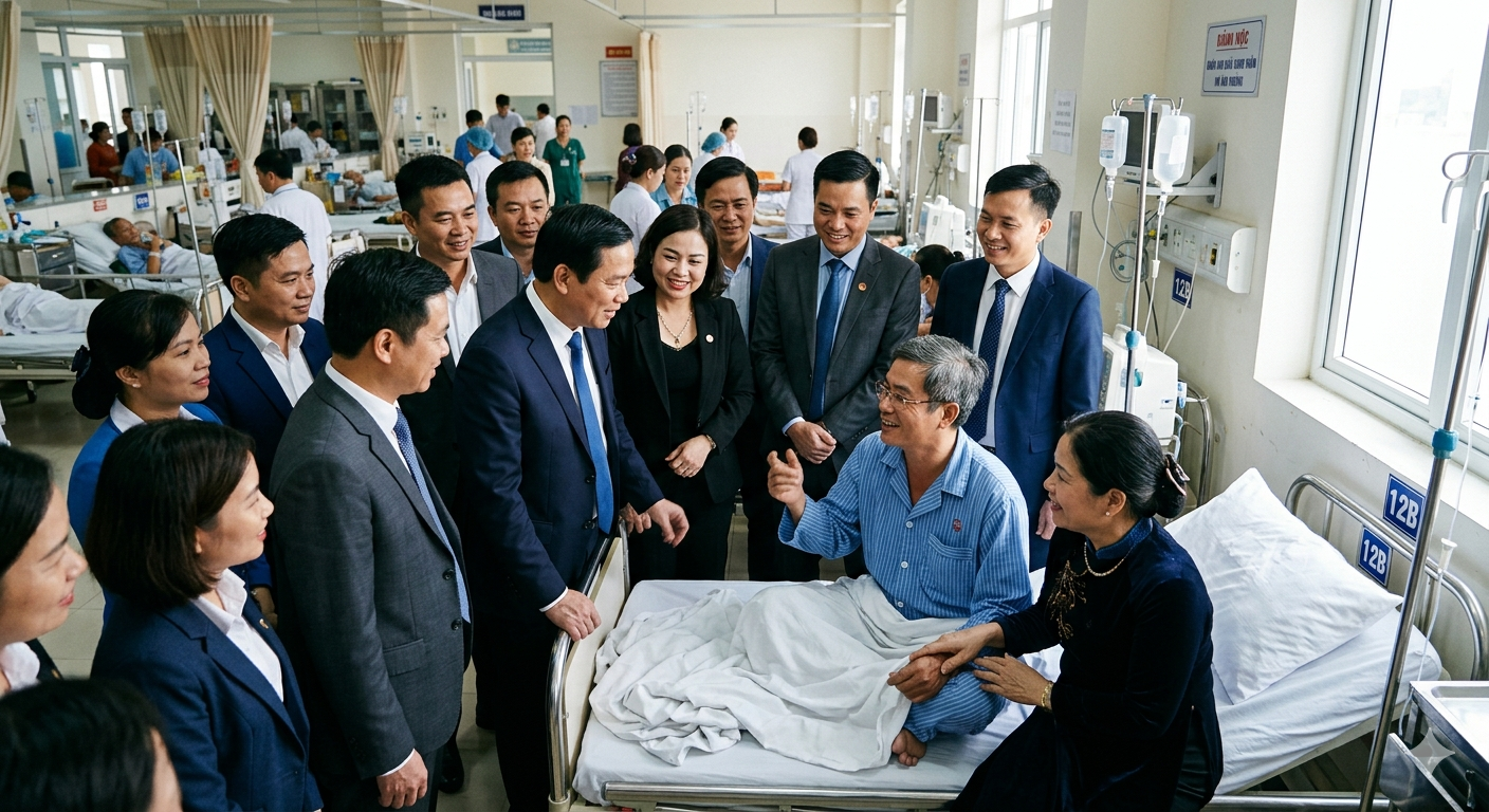 Tưởng bố vợ chỉ l&agrave; c&ocirc;ng nh&acirc;n b&igrave;nh thường về hưu, 5 ng&agrave;y &ocirc;ng nằm viện, chứng kiến những người lạ ra v&agrave;o thăm hỏi m&agrave; t&ocirc;i cho&aacute;ng v&aacute;ng- Ảnh 1.