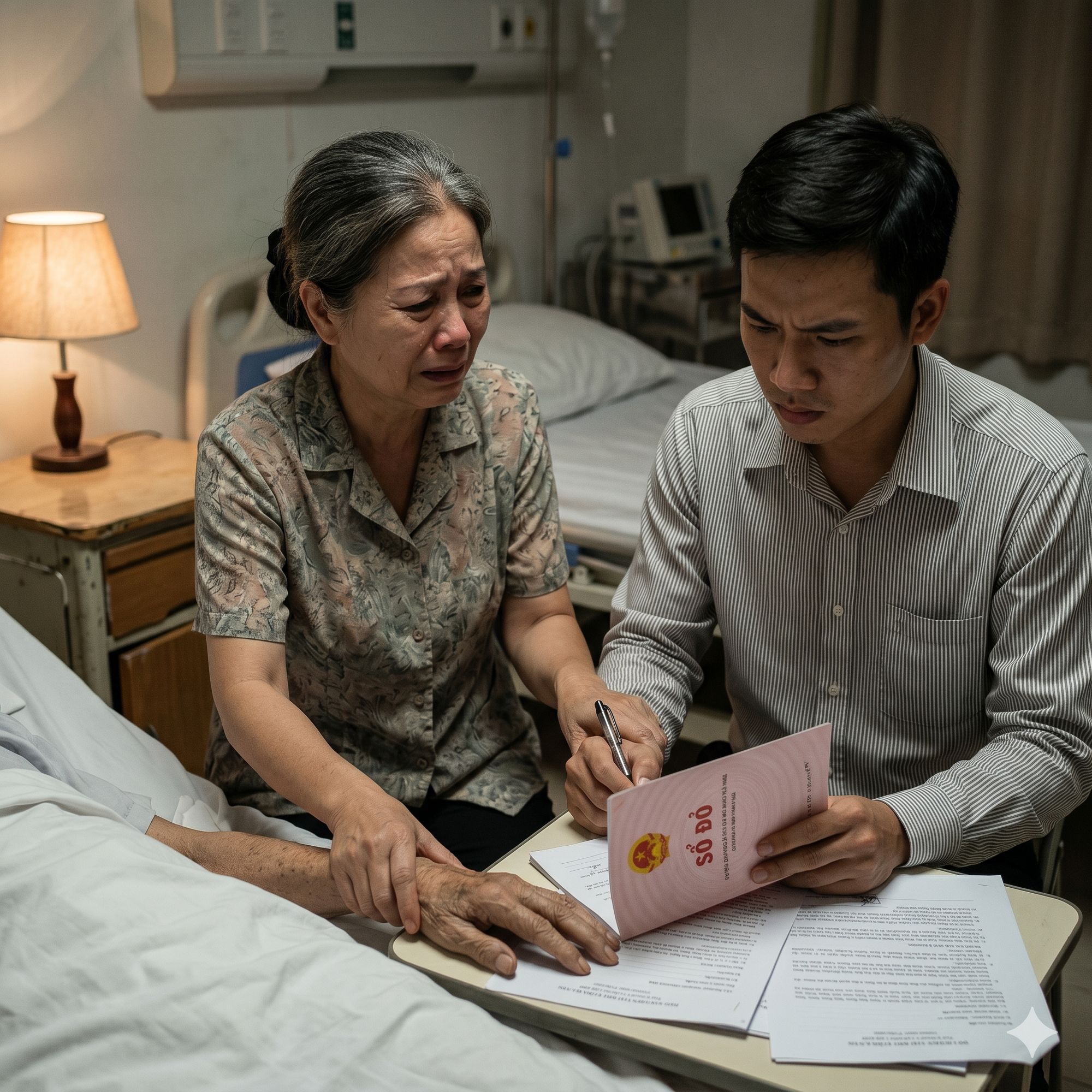 "Bố c&ograve;n chưa nhắm mắt, c&aacute;c con đ&atilde; đ&ograve;i chia sổ đỏ": T&ocirc;i r&ugrave;ng m&igrave;nh trước cảnh anh em chồng "ng&atilde; gi&aacute;" t&igrave;nh th&acirc;n ngay b&ecirc;n giường bệnh- Ảnh 1.