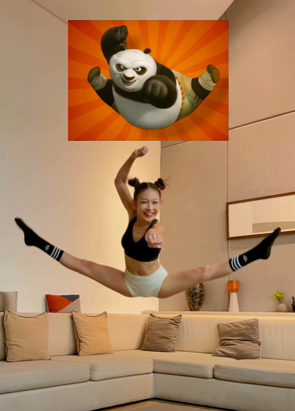 Gấu Po trong Kung Fu Panda cũng phải "b&aacute;i phục" c&ocirc; n&agrave;ng hot girl n&agrave;y - Ảnh 2.
