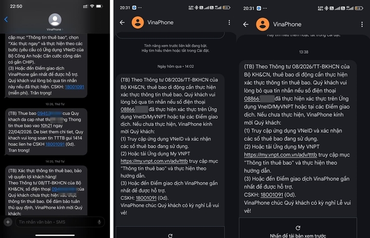 Thực trạng thông báo xác thực thuê bao khiến người dùng khó chịu và bức xúc - Ảnh 1.