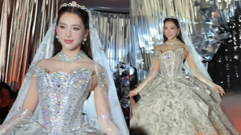 Kh&ocirc;ng c&ograve;n lời n&agrave;o để khen cho nhan sắc của Hoa hậu Tiểu Vy khi l&agrave;m c&ocirc; d&acirc;u- Ảnh 1.