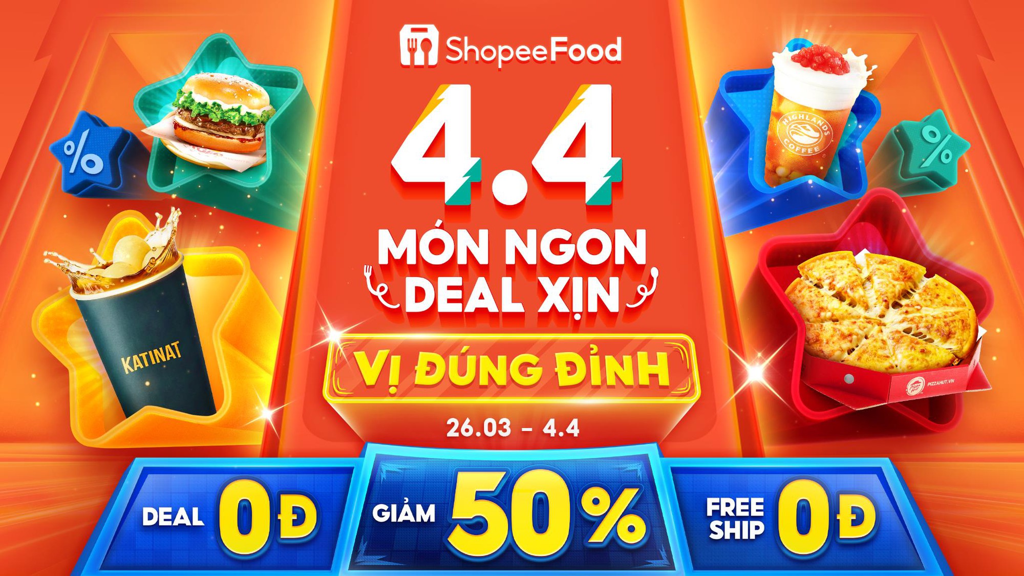 Bản tin th&aacute;ng 4: ShopeeFood tung loạt deal 4.4, ăn g&igrave; cũng đ&uacute;ng đỉnh, gi&aacute; c&agrave;ng m&ecirc; - Ảnh 1.