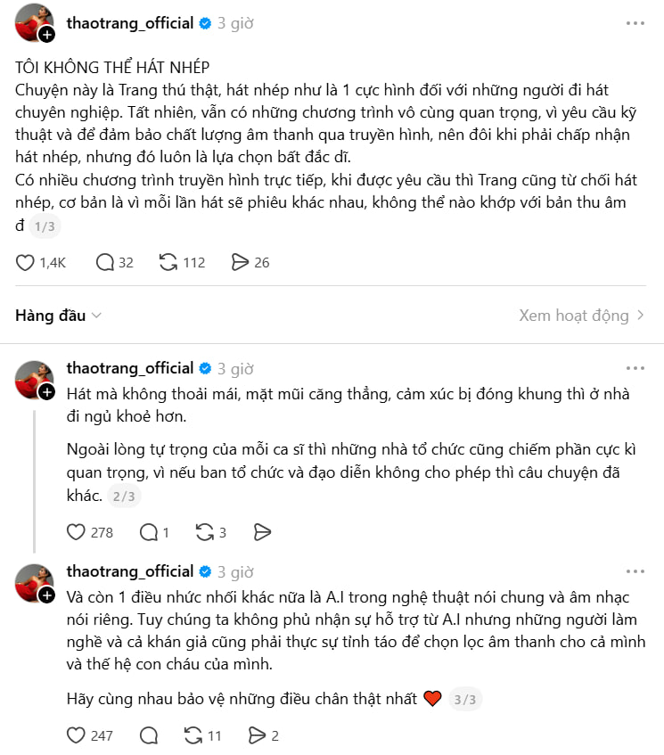 Nữ ca sĩ Việt th&uacute; nhận: T&ocirc;i kh&ocirc;ng thể h&aacute;t nh&eacute;p - Ảnh 2.