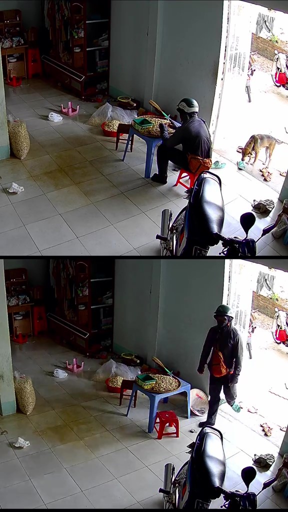 Shipper bước v&agrave;o nh&agrave; trong l&uacute;c chờ kh&aacute;ch chuyển tiền, cảnh lọt v&agrave;o camera được cắt ra đăng tải khắp nơi- Ảnh 1.