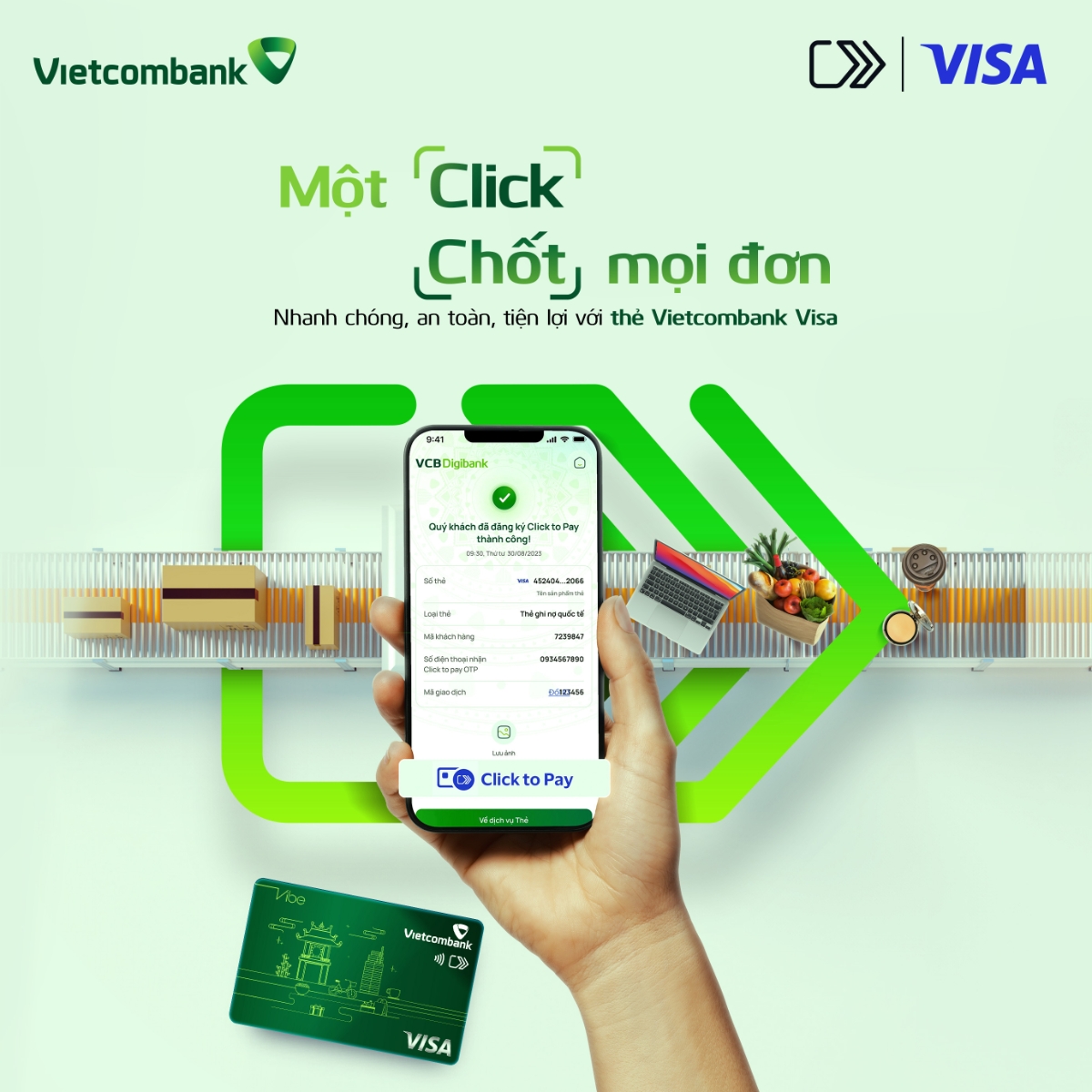 T&iacute;nh năng Vietcombank Click to Pay gi&uacute;p giao dịch nhanh ch&oacute;ng v&agrave; an to&agrave;n hơn - Ảnh 1.