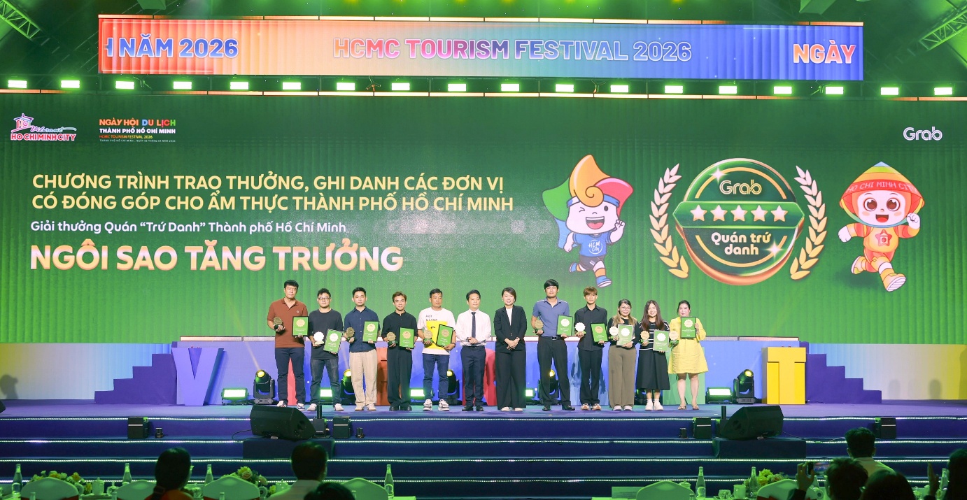 Grab Việt Nam vinh danh loạt qu&aacute;n ăn ti&ecirc;u biểu tại lễ trao giải Qu&aacute;n &ldquo;Trứ Danh&rdquo; TP.HCM - Ảnh 1.