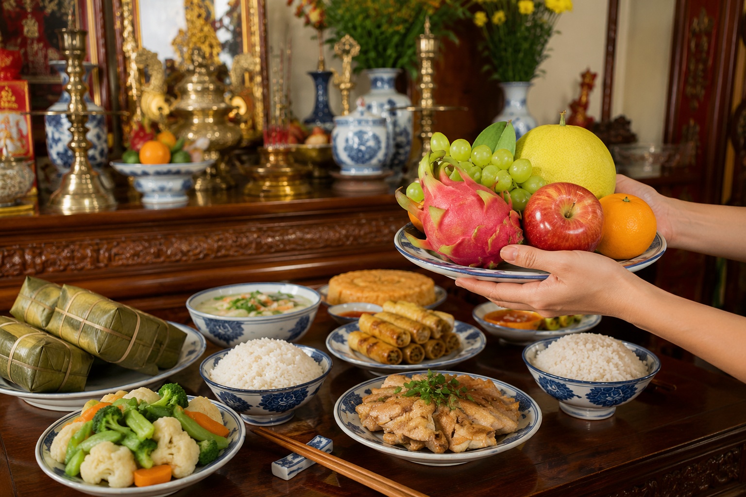 Có nên ăn đồ cúng ngay sau khi hạ lễ? - Ảnh 1.