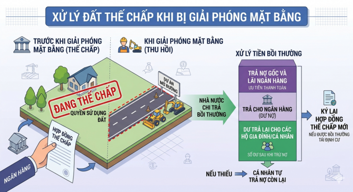 Đất thế chấp ng&acirc;n h&agrave;ng bị thu hồi: Giải ph&aacute;p xử l&yacute; bồi thường năm 2026 - Ảnh 1.
