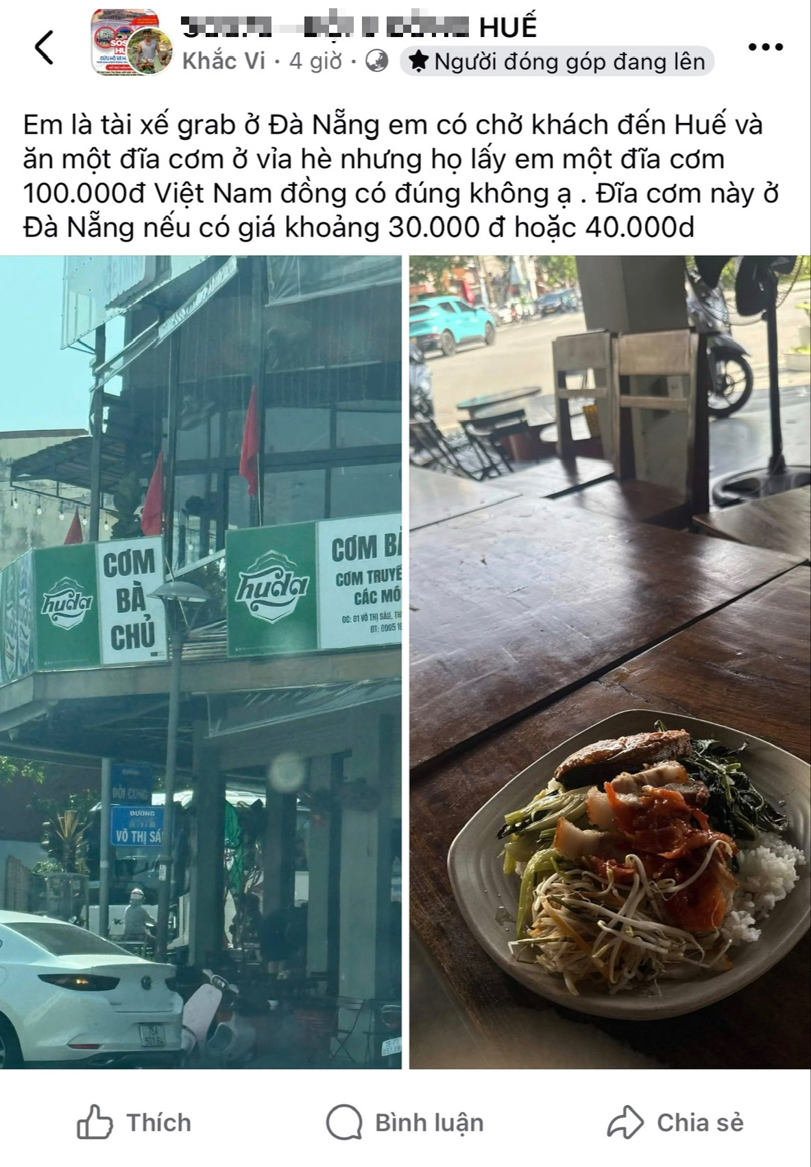 Phường làm việc với quán Cơm Bà Chủ bị tố 