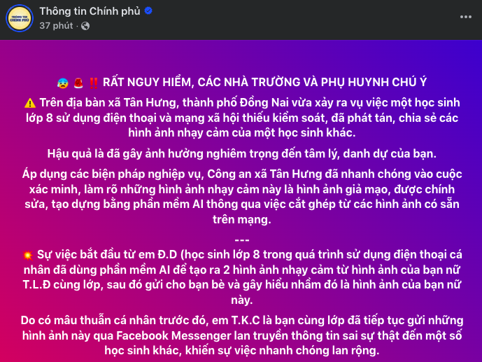 Vụ việc nghi&ecirc;m trọng li&ecirc;n quan đến học sinh sử dụng c&ocirc;ng nghệ AI  - Ảnh 1.