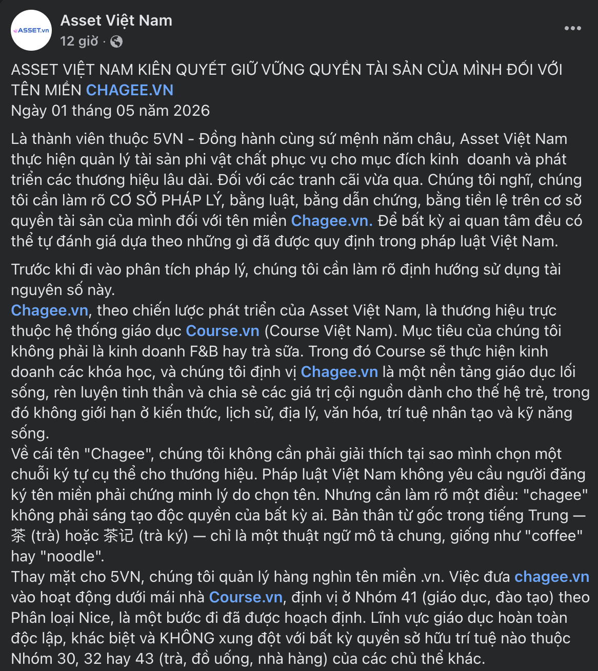 Đơn vị sở hữu t&ecirc;n miền chagee.vn kh&ocirc;ng đồng &yacute; "ho&agrave;n trả hoặc hủy t&ecirc;n miền trong 10 ng&agrave;y" theo y&ecirc;u cầu của h&atilde;ng tr&agrave; sữa - Ảnh 1.