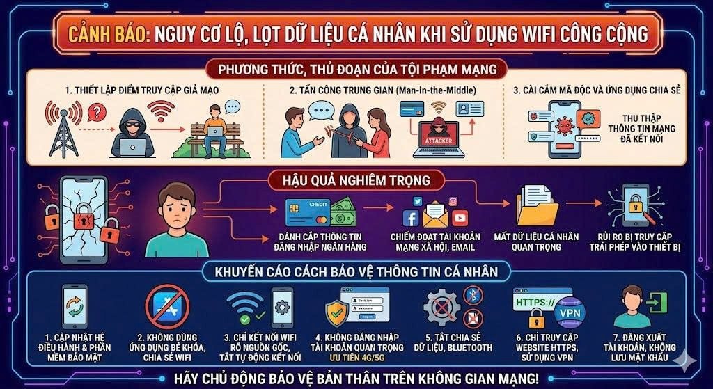 C&ocirc;ng an cảnh b&aacute;o người d&ugrave;ng Wifi c&ocirc;ng cộng: Đừng chủ quan trước nguy cơ mất dữ liệu - Ảnh 2.