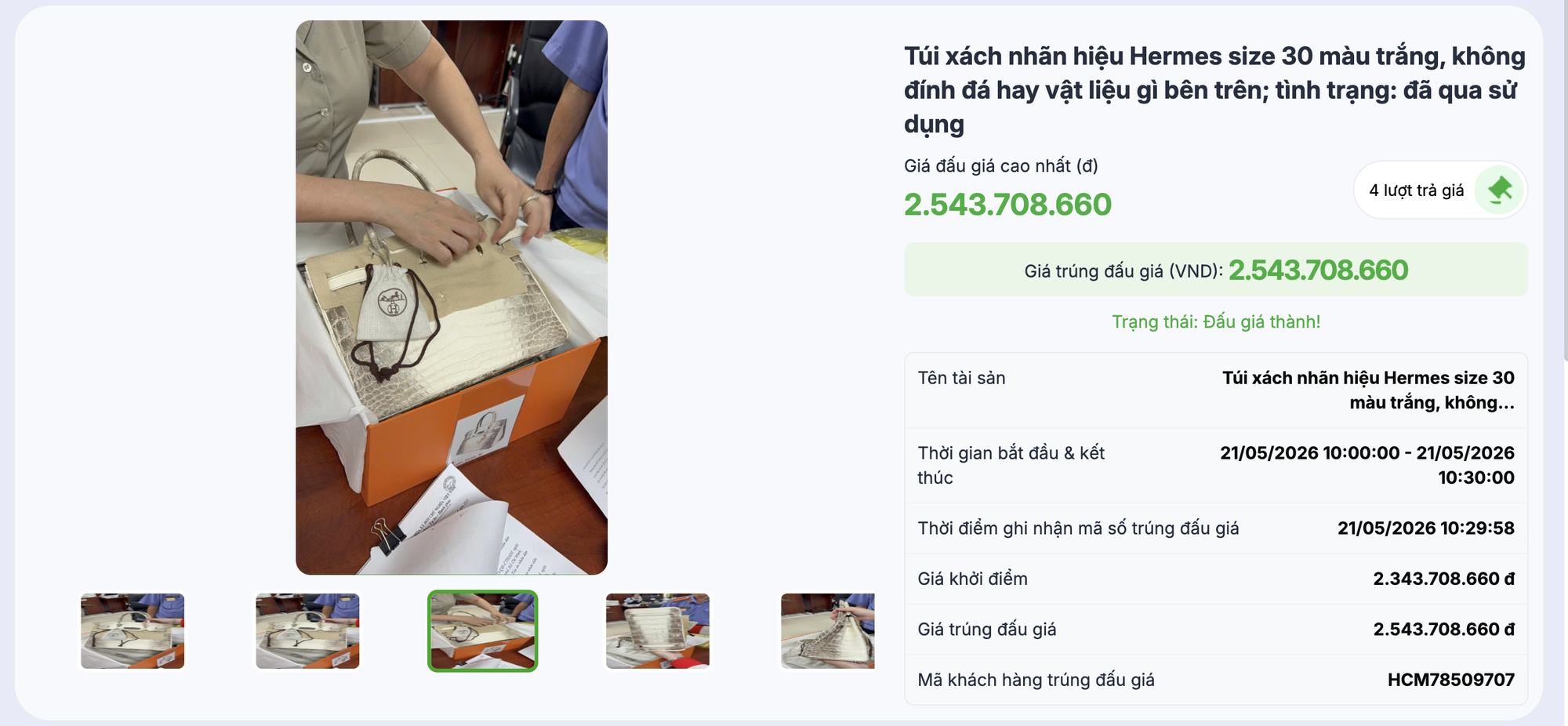 Túi Hermes bà Trương Mỹ Lan từng nói "giá trị không đáng bao nhiêu", đấu giá thu về hơn 14 tỉ đồng - Ảnh 2.