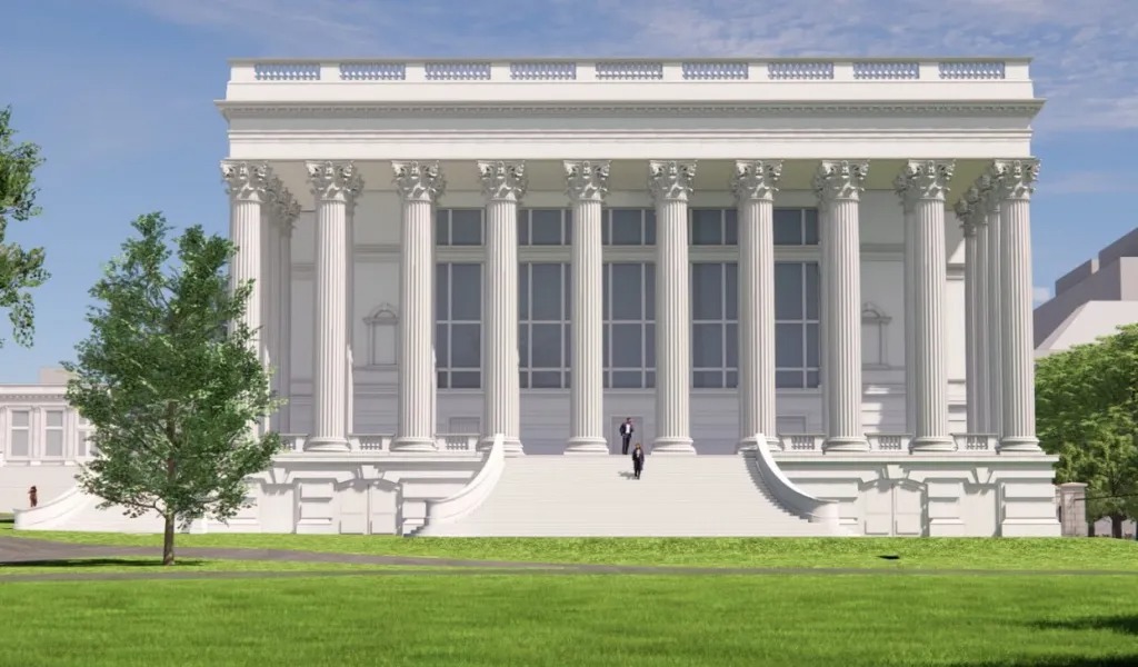 Mỹ sắp có pháo đài kiên cố nhất lịch sử: Ông Trump xây mê cung 6 tầng, UAV tấn công cũng bị “bật ngược” - Ảnh 1. Mỹ sắp có pháo đài kiên cố nhất lịch sử: Ông Trump xây mê cung 6 tầng, UAV tấn công cũng bị “bật ngược” - Ảnh 1.
