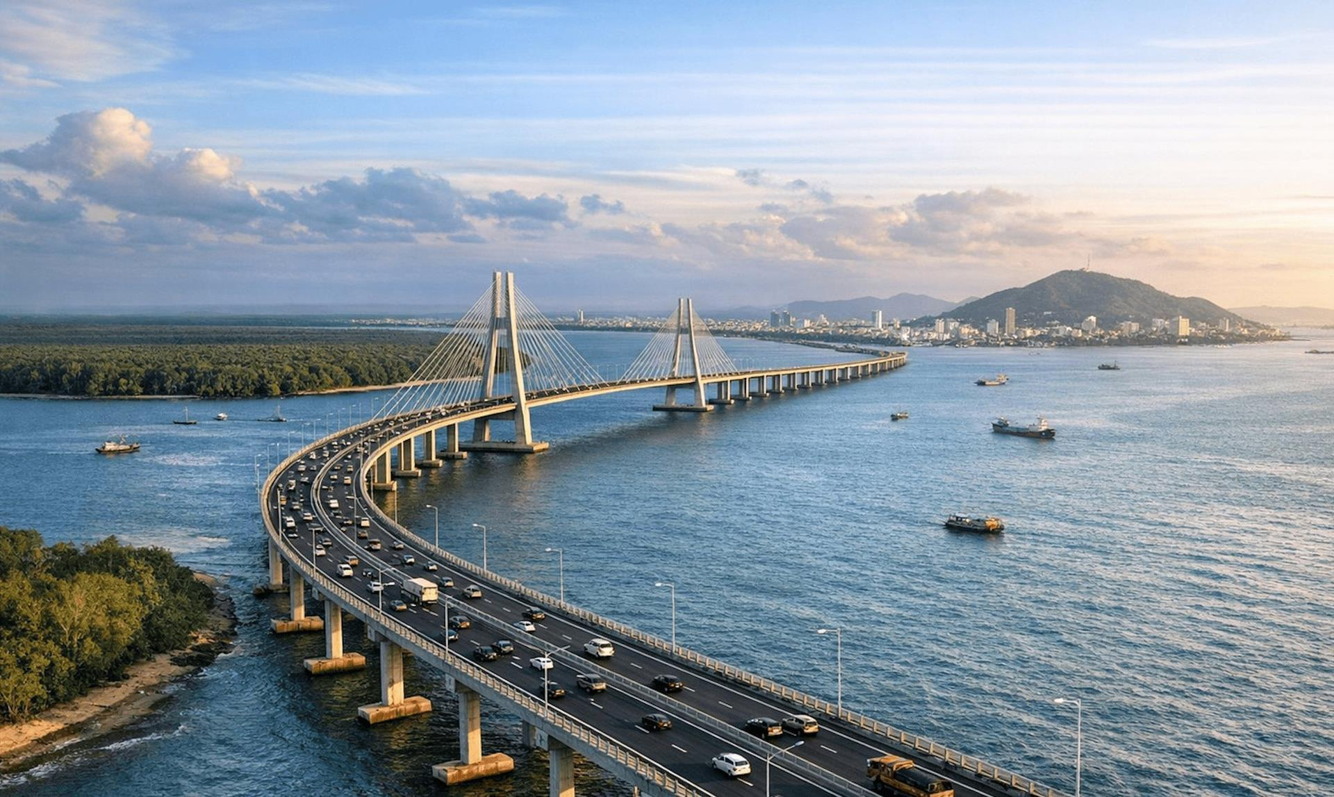 C&ocirc;ng tr&igrave;nh hầm &ndash; cầu vượt biển đầu ti&ecirc;n trong lịch sử, t&iacute;ch hợp 2 đảo nh&acirc;n tạo 3,4 tỷ USD đặt tại th&agrave;nh phố gi&agrave;u nhất Việt Nam do Vingroup đầu tư sắp đạt cột mốc quan trọng - Ảnh 1.
