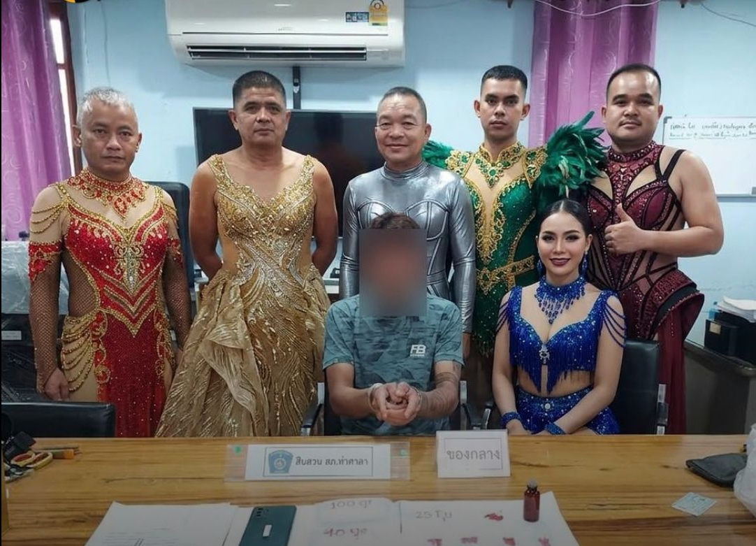 Cảnh s&aacute;t Th&aacute;i Lan cải trang th&agrave;nh vũ c&ocirc;ng bắt tội phạm ma t&uacute;y - Ảnh 1.