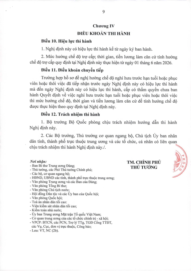 Dự thảo Nghị định về chế độ trợ cấp 1 lần khi th&ocirc;i phục vụ trong Qu&acirc;n đội- Ảnh 9.
