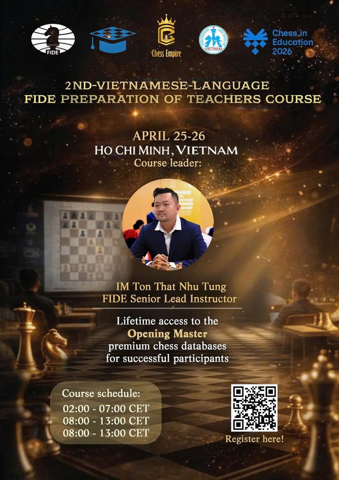 Nghi vấn sai phạm t&agrave;i ch&iacute;nh, FIDE dừng cấp chứng chỉ giảng vi&ecirc;n cờ vua tại Việt Nam - Ảnh 3.