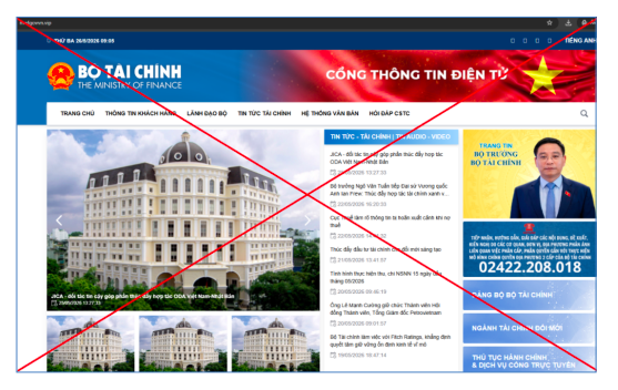 Bộ T&agrave;i ch&iacute;nh gửi danh s&aacute;ch website giả mạo để xử l&yacute; lừa đảo trực tuyến - Ảnh 1.