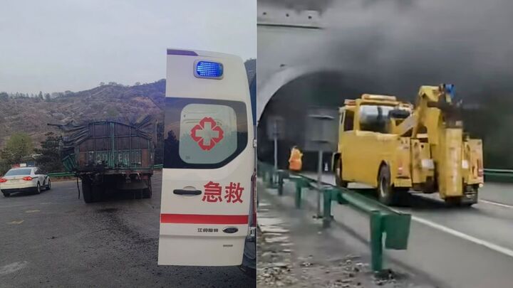 Cứu người khỏi ô tô bốc cháy trong đường hầm khói độc - Ảnh 3.