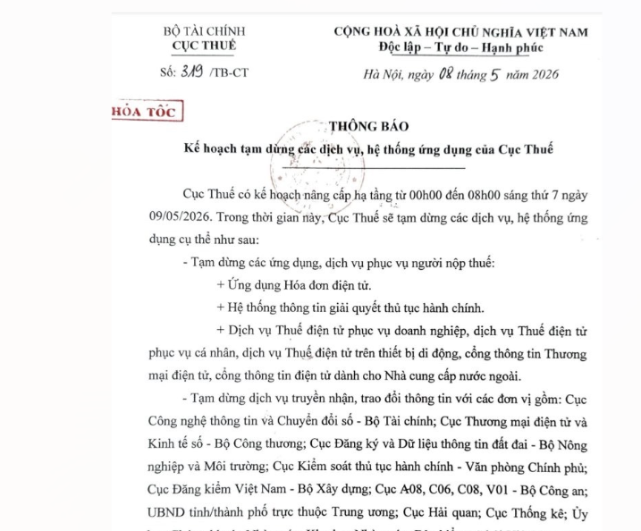 Cục Thuế c&oacute; th&ocirc;ng b&aacute;o hỏa tốc - Ảnh 1.
