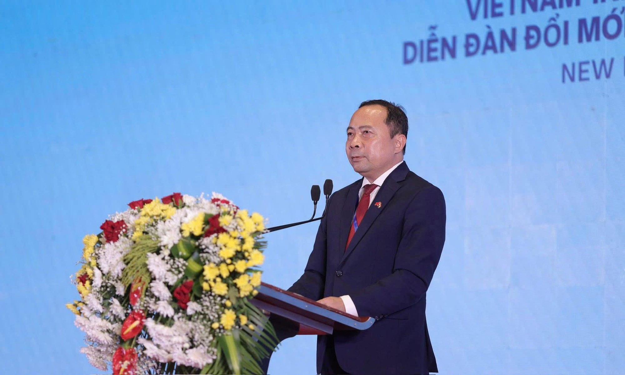 
Bộ trưởng Bộ Khoa học và Công nghệ Việt Nam - Bộ trưởng Vũ Hải Quân phát biểu tại Diễn đàn
