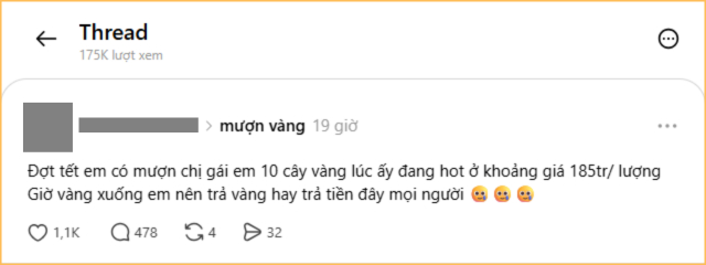 Vay 4 c&acirc;y v&agrave;ng l&uacute;c gi&aacute; v&agrave;ng 190 triệu, giờ v&agrave;ng giảm muốn trả v&agrave;ng lại bị n&oacute;i kh&ocirc;ng biết điều? - Ảnh 3.