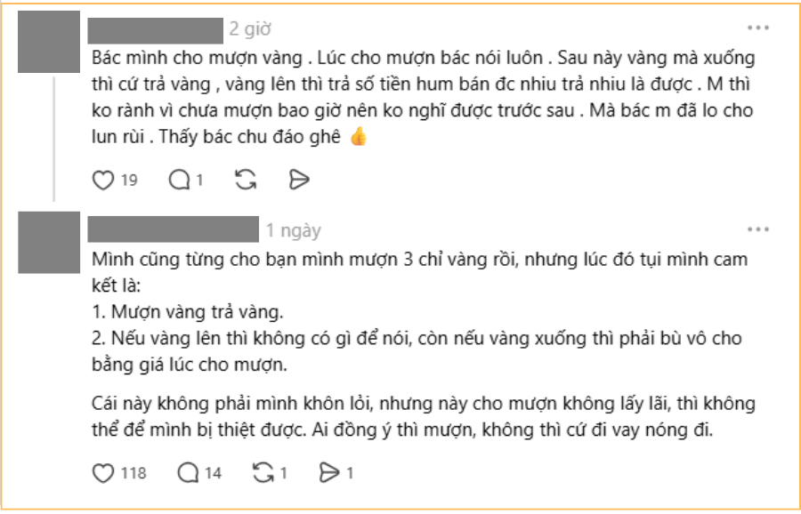 Vay 4 c&acirc;y v&agrave;ng l&uacute;c gi&aacute; v&agrave;ng 190 triệu, giờ v&agrave;ng giảm muốn trả v&agrave;ng lại bị n&oacute;i kh&ocirc;ng biết điều? - Ảnh 6.