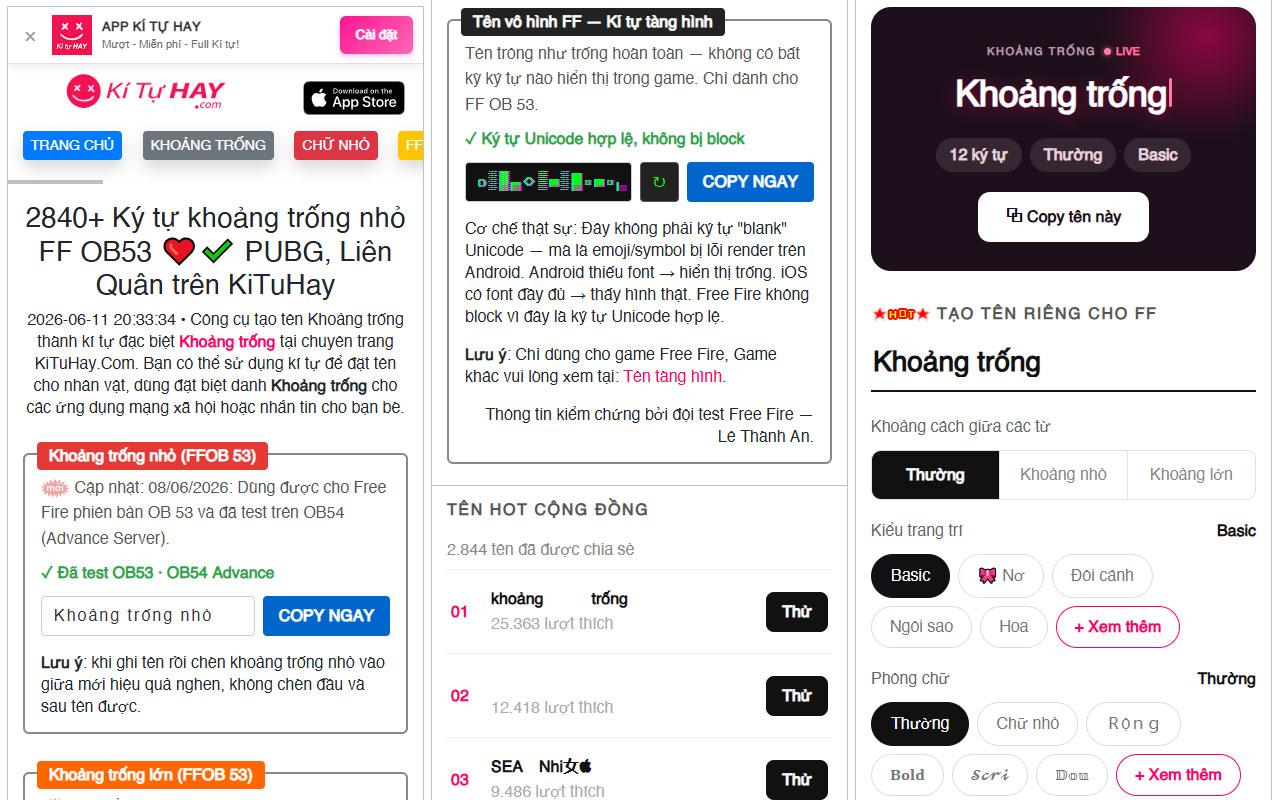 Kí tự khoảng trống là gì mà dân game Việt dùng nhiều đến vậy và cách lấy đúng trong 3 giây - Ảnh 2. Kí tự khoảng trống là gì mà dân game Việt dùng nhiều đến vậy và cách lấy đúng trong 3 giây - Ảnh 2.