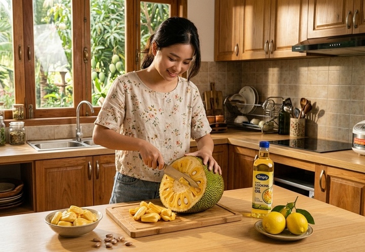 C&aacute;ch bổ m&iacute;t kh&ocirc;ng d&iacute;nh nhựa v&agrave;o dao hiệu quả v&agrave; đơn giản - Ảnh 1.
