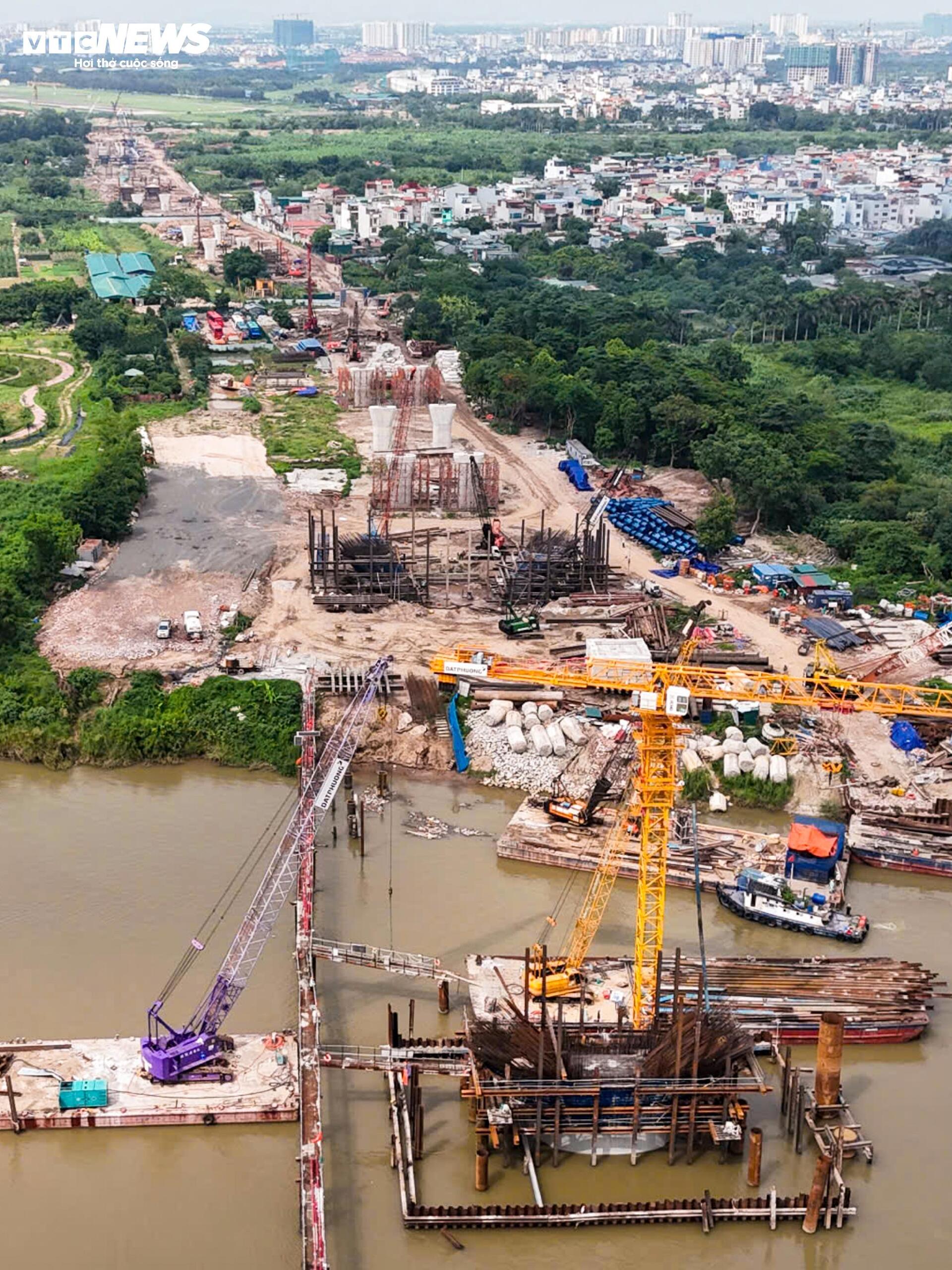 C&aacute;c trụ ch&iacute;nh cầu Trần Hưng Đạo ho&agrave;n th&agrave;nh vượt lũ , hướng tới mục ti&ecirc;u 2027 - Ảnh 14.