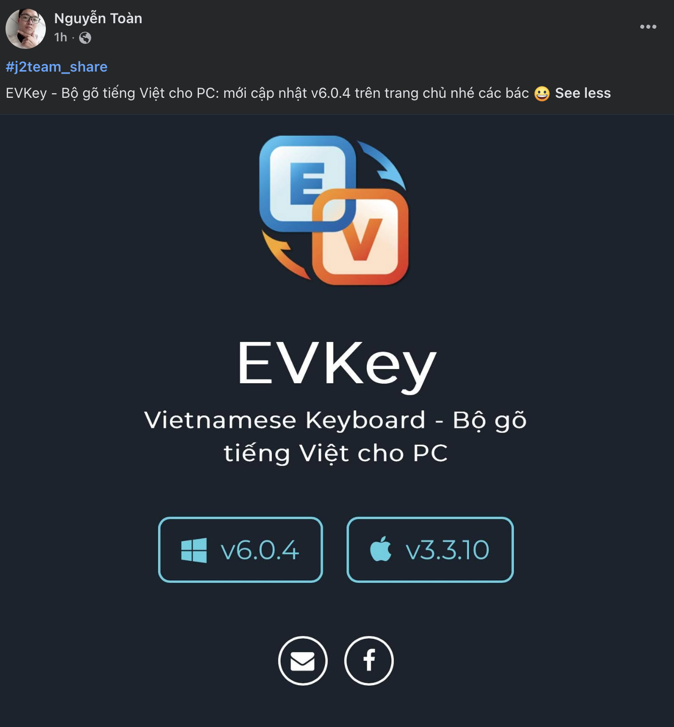Phần mềm g&otilde; tiếng Việt EVKey 6 . 0 . 4 Bị Windows Defender nhận diện l&agrave; virus - Ảnh 2.