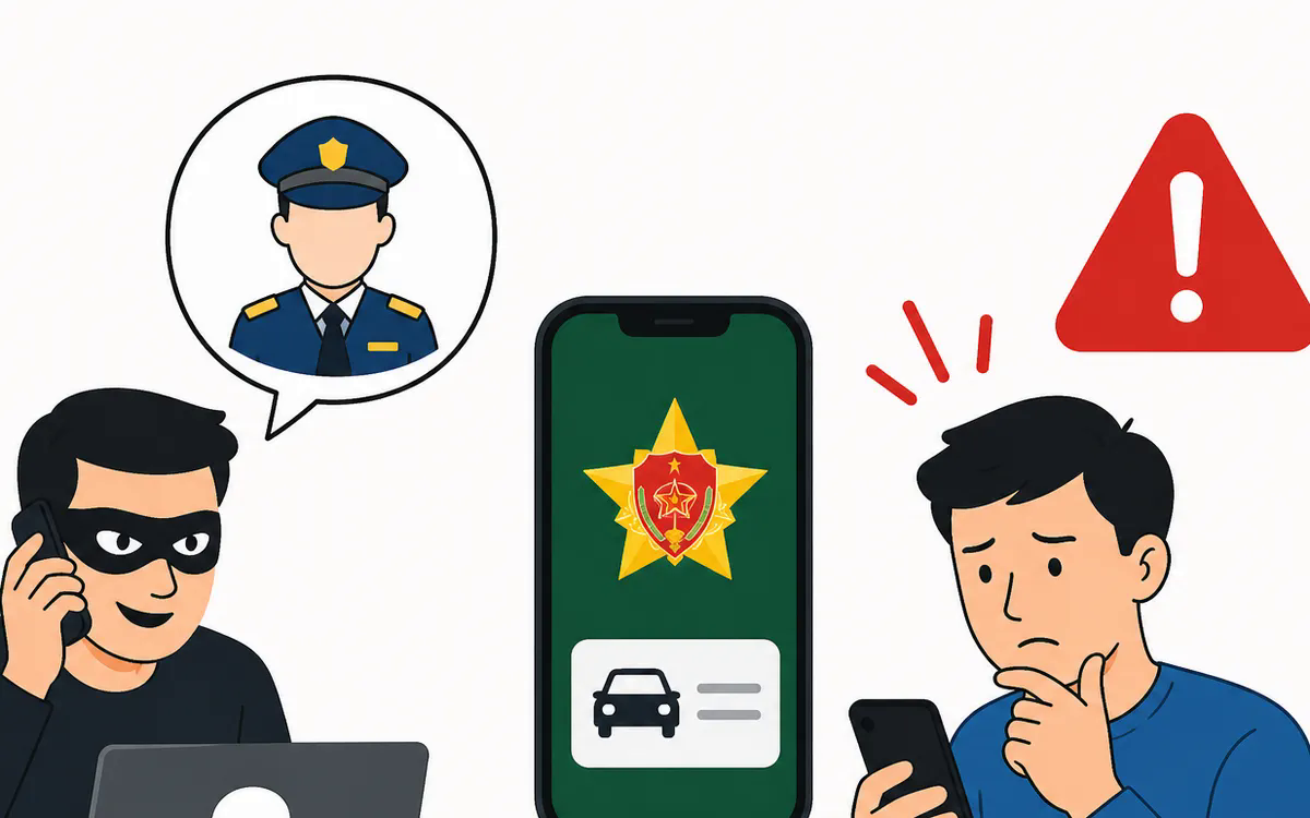 Cảnh gi&aacute;c với lừa đảo đăng kiểm giả danh c&aacute;n bộ hỗ trợ giấy tờ xe tr&ecirc;n VNeID - Ảnh 1.