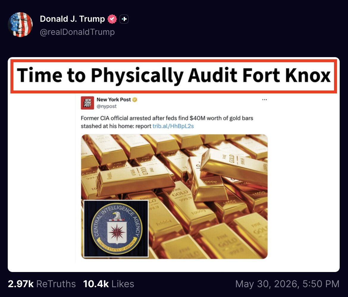 Nghi bị thất thoát hơn 300 thỏi vàng, Tổng thống Donald Trump lập tức yêu cầu kiểm tra kho vàng lớn nhất nước Mỹ- Ảnh 2. Nghi bị thất thoát hơn 300 thỏi vàng, Tổng thống Donald Trump lập tức yêu cầu kiểm tra kho vàng lớn nhất nước Mỹ- Ảnh 2.