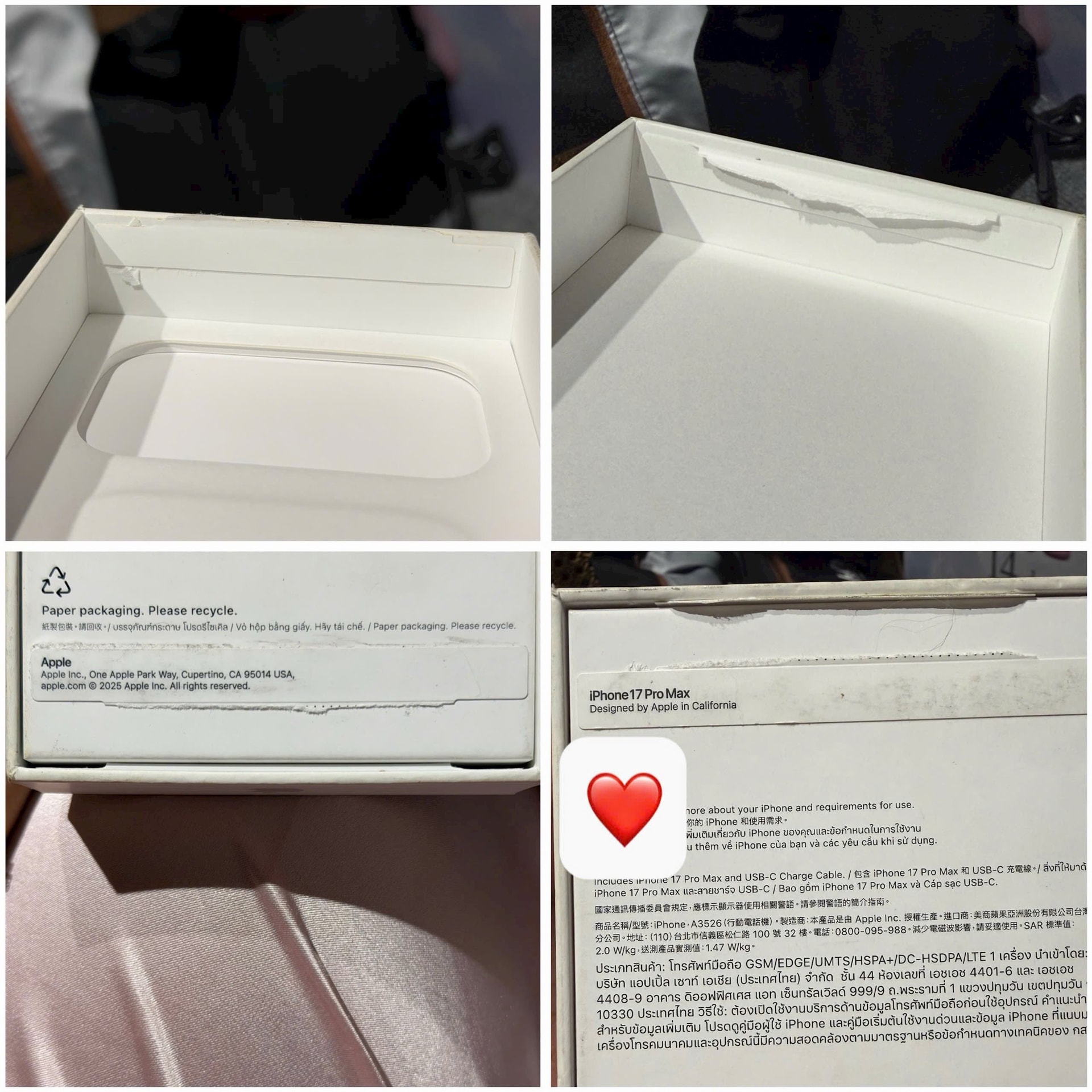Mua iPhone 17 Pro Max tại CellphoneS kh&aacute;ch phản &aacute;nh seal r&aacute;ch bất thường - Ảnh 3.