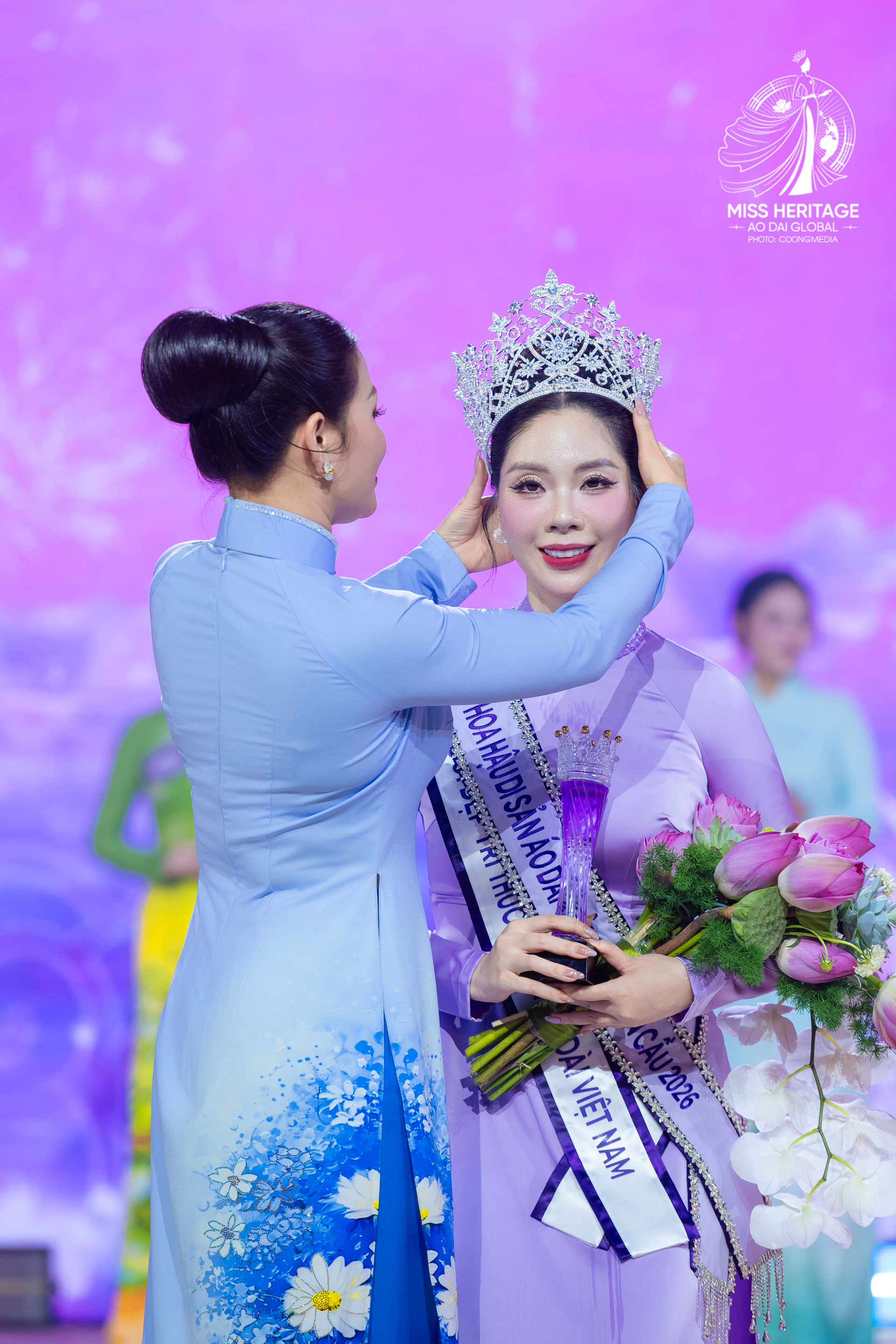 Sinh vi&ecirc;n ng&agrave;nh Luật Cao Anh Thư gi&agrave;nh &Aacute; hậu 1 Hoa hậu Di sản &Aacute;o d&agrave;i Việt Nam to&agrave;n cầu 2026 - Ảnh 1.