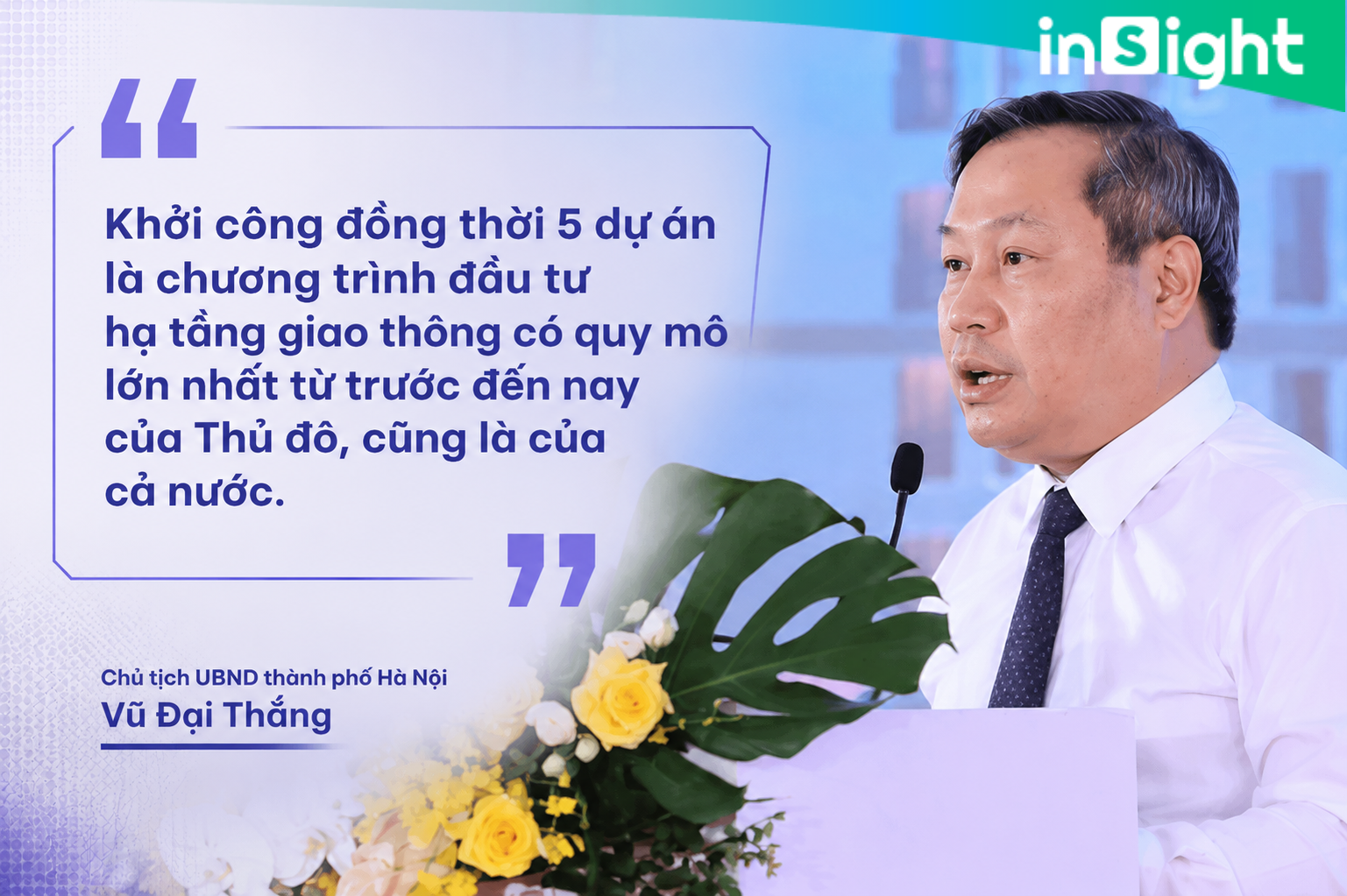 Ông Vũ Đại Thắng - Chủ tịch UBND TP. Hà Nội phát biểu tại buổi lễ khởi công