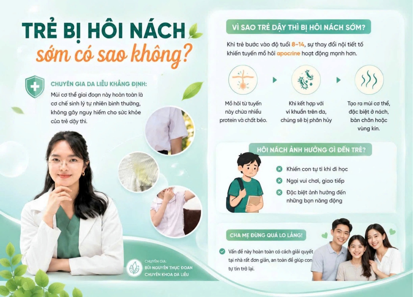 Trẻ dậy thì có nên dùng lăn khử mùi người lớn? - Ảnh 1.