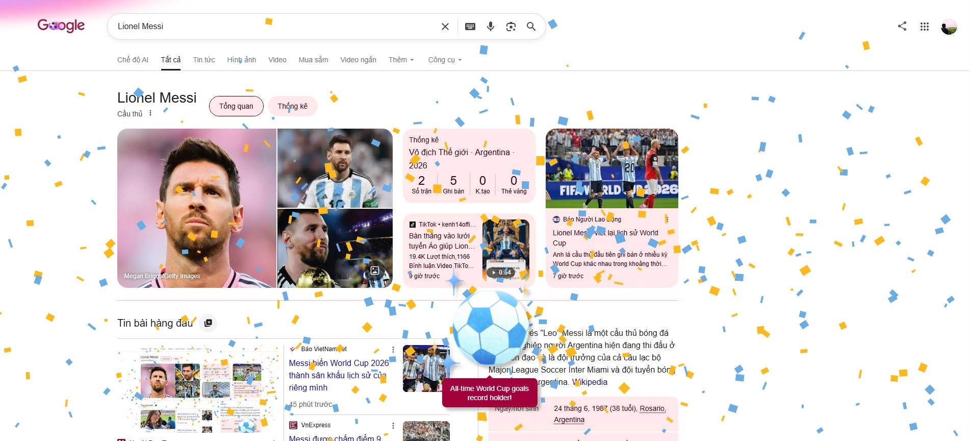 Messi lập kỷ lục ghi b&agrave;n tại World Cup 2026: Google vinh danh theo c&aacute;ch độc đ&aacute;o - Ảnh 3.