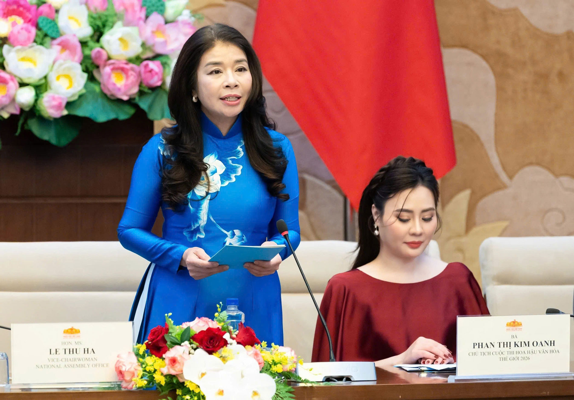 Hoa hậu Phan Kim Oanh và dàn thí sinh Miss Multicultural World 2026 thăm quan Nhà Quốc hội - Ảnh 3. Hoa hậu Phan Kim Oanh và dàn thí sinh Miss Multicultural World 2026 thăm quan Nhà Quốc hội - Ảnh 3.