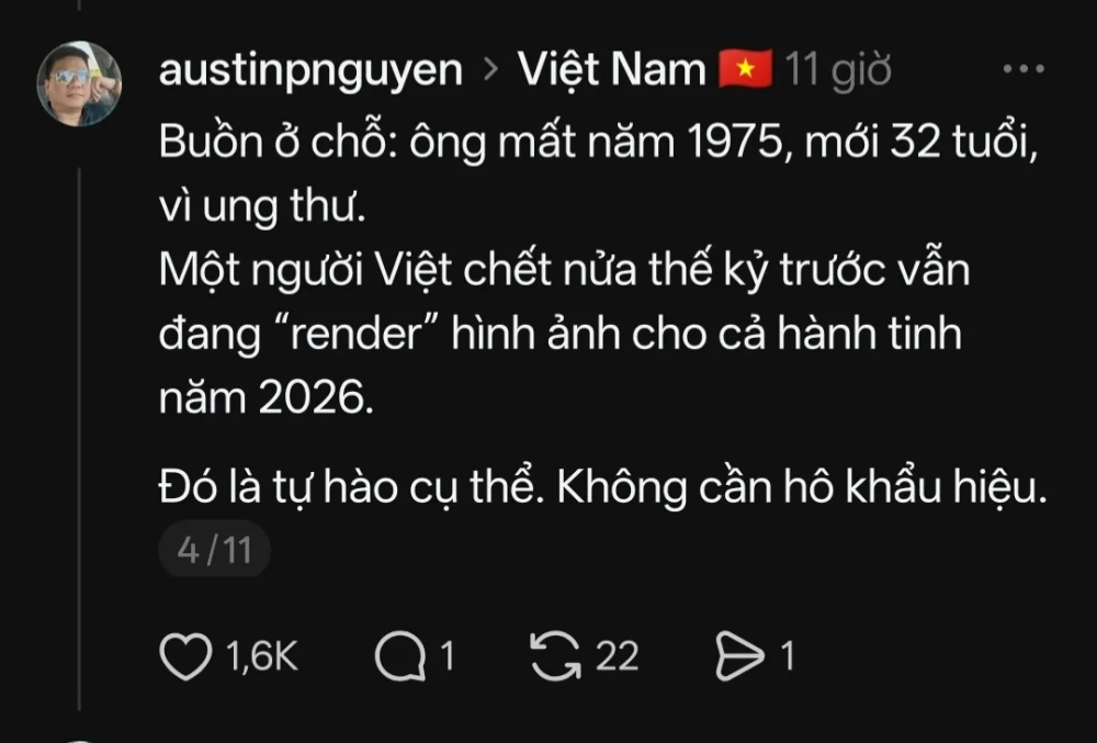 Người Việt c&oacute; g&igrave; để tự h&agrave;o ngo&agrave;i lịch sử? C&acirc;u trả lời tr&ecirc;n Threads khiến nhiều người suy ngẫm - Ảnh 4.