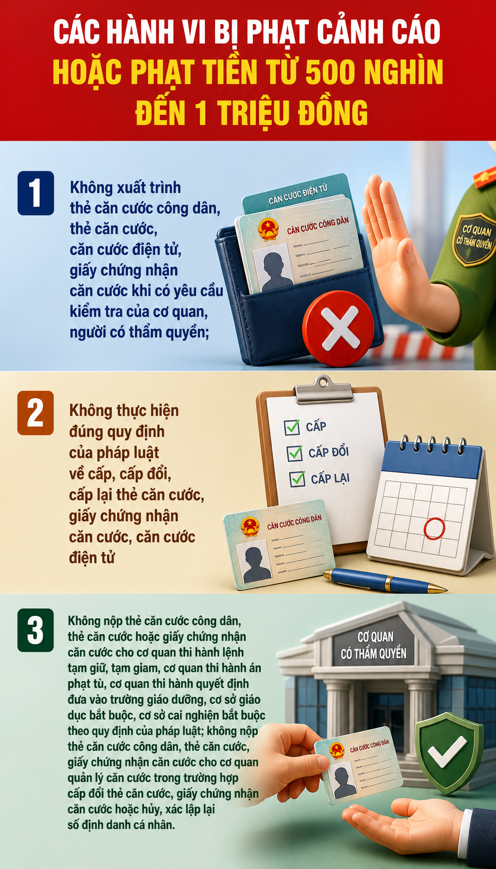 C&aacute;c h&agrave;nh vi bị phạt tiền từ 1 triệu đến 10 triệu đồng: Tất cả người d&ugrave;ng thẻ căn cước cần biết - Ảnh 1.