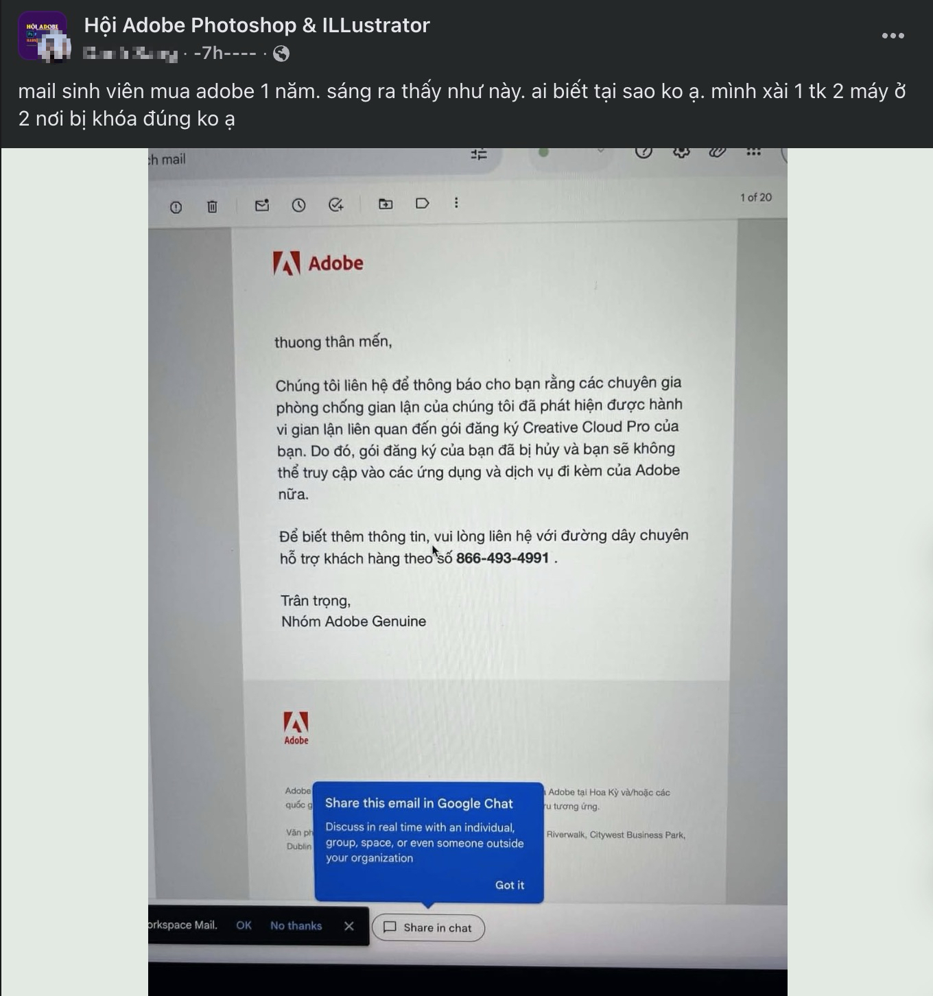T&agrave;i khoản Adobe bị kh&oacute;a: Người d&ugrave;ng Việt gặp rắc rối với h&agrave;nh vi gian lận - Ảnh 4.