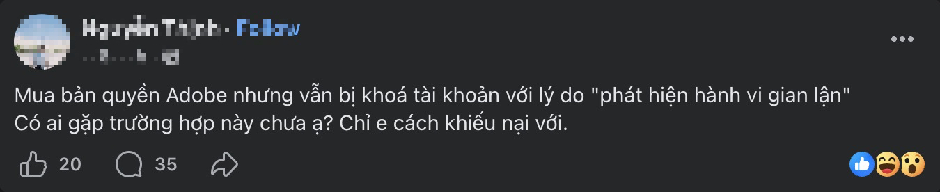 T&agrave;i khoản Adobe bị kh&oacute;a: Người d&ugrave;ng Việt gặp rắc rối với h&agrave;nh vi gian lận - Ảnh 3.
