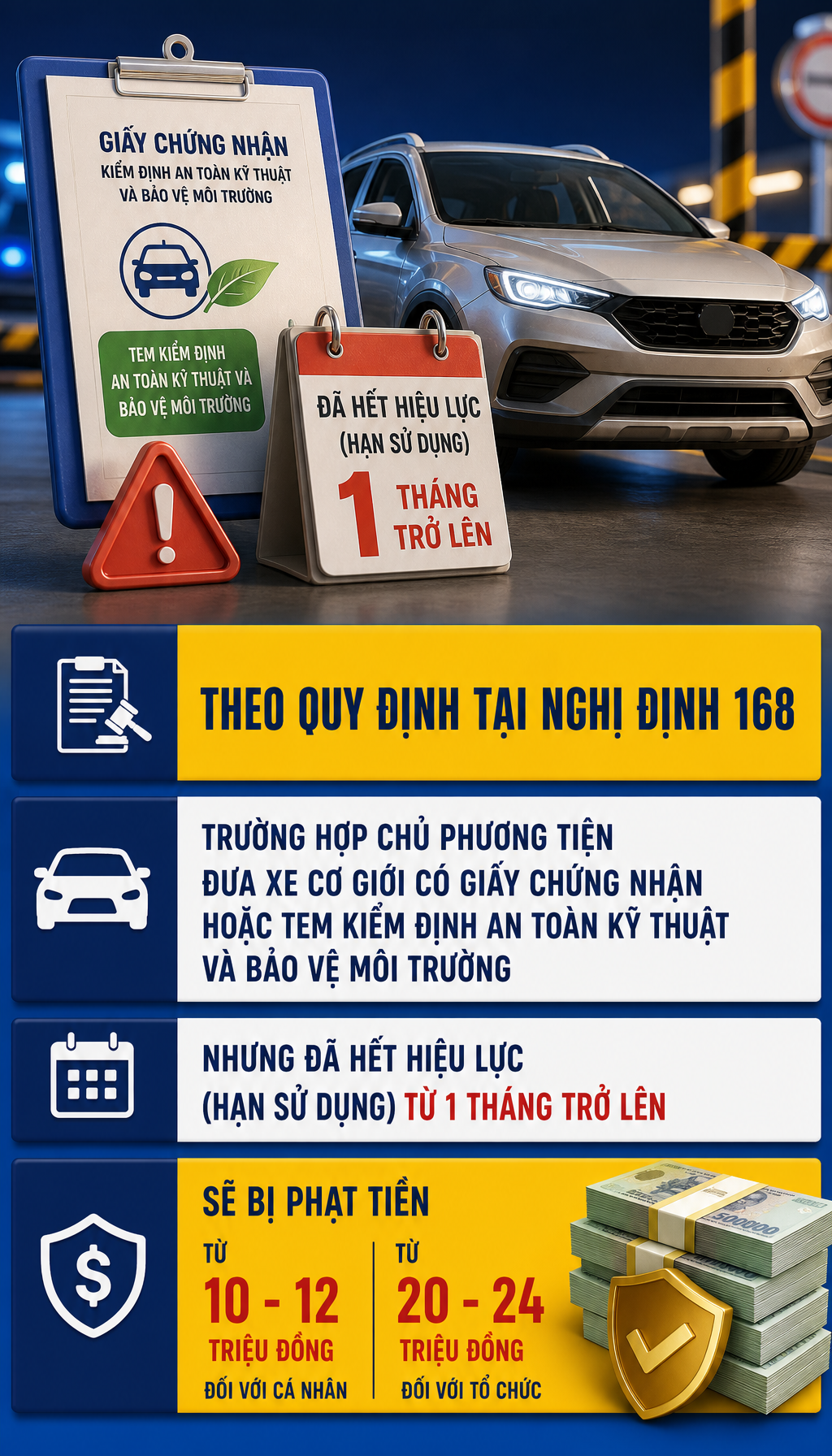 Tất cả chủ xe ô tô cần kiểm tra ngay loại giấy tờ này, nếu hết hạn có thể bị phạt 12 triệu đồng - Ảnh 1.