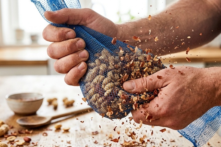 Mẹo b&oacute;c vỏ đậu phộng nhanh ch&oacute;ng v&agrave; hiệu quả cho mọi nội trợ - Ảnh 2.