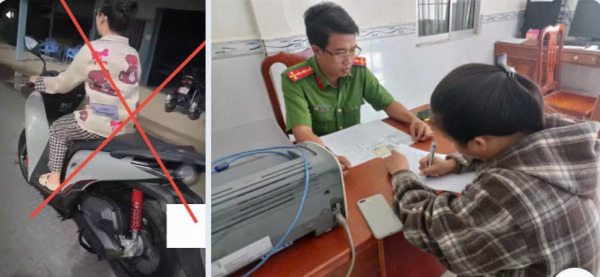 Người phụ nữ đăng clip vi phạm giao th&ocirc;ng l&ecirc;n Facebook bị C&ocirc;ng an mời l&agrave;m việc - Ảnh 1.