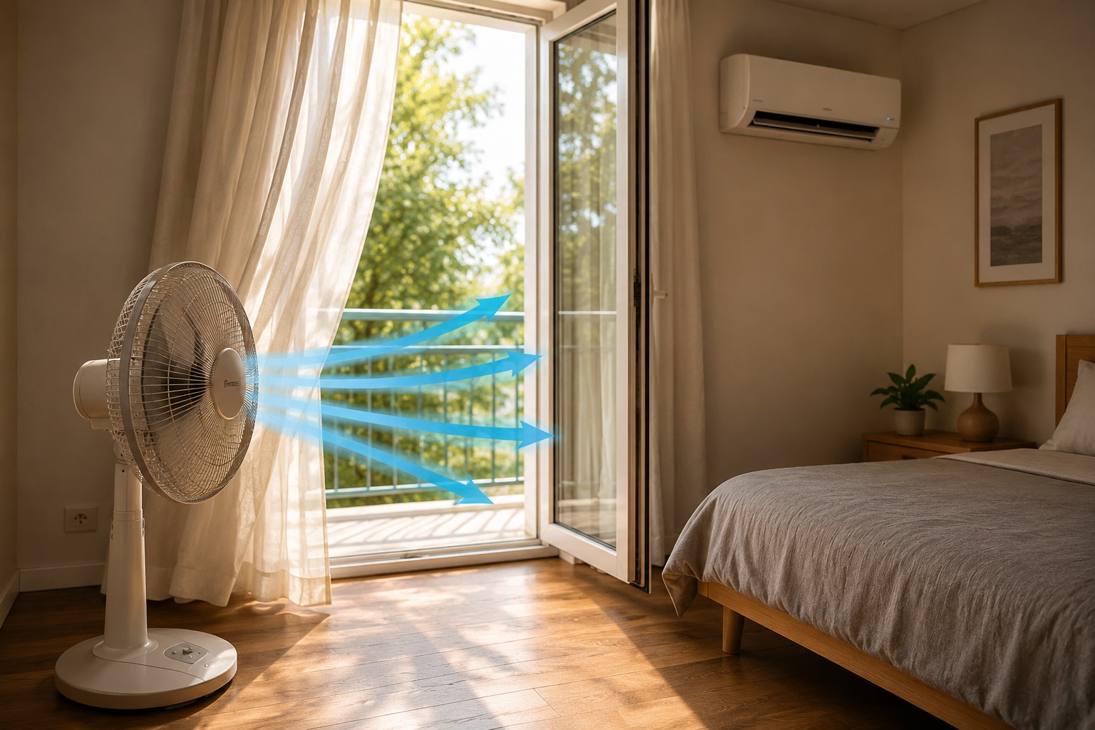 Đổi vị trí đặt quạt tiết kiệm điện và làm mát phòng hiệu quả hơn - Ảnh 2.